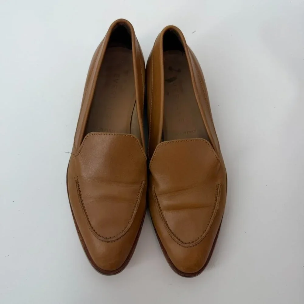 Everlane tan leather loafers Size 6